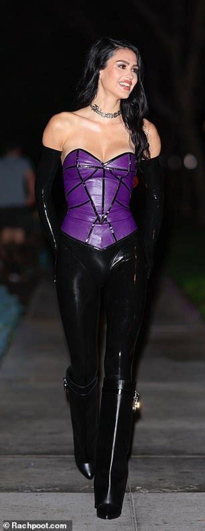 Amelia Hamlin Borrows Mom Lisa Rinna’s Latex Bodysuit For Sexy Devil Halloween Costume