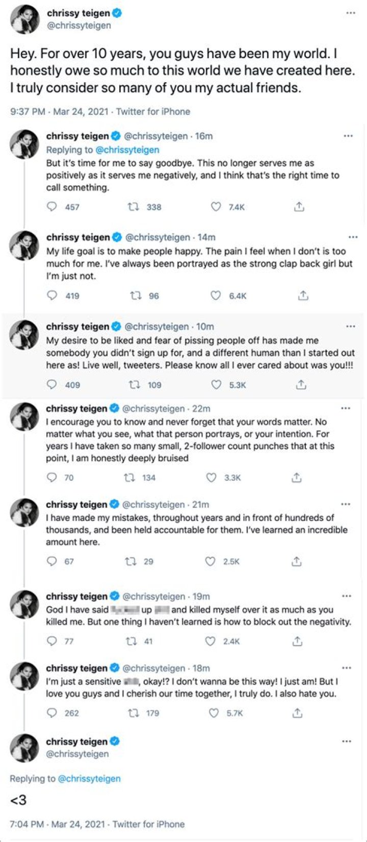 Chrissy Teigen Deletes Twitter – Hollywood Life