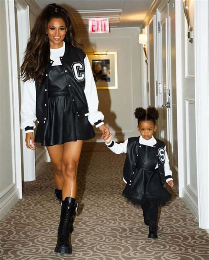 Ciara Twins With Mini-Me Daughter Sienna, 2, In Cute Varsity Jackets: ‘Daddy’s Girls’