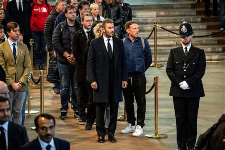David Beckham In Tears Paying Respect To Queen After Waiting In Line For Over 12 Hours