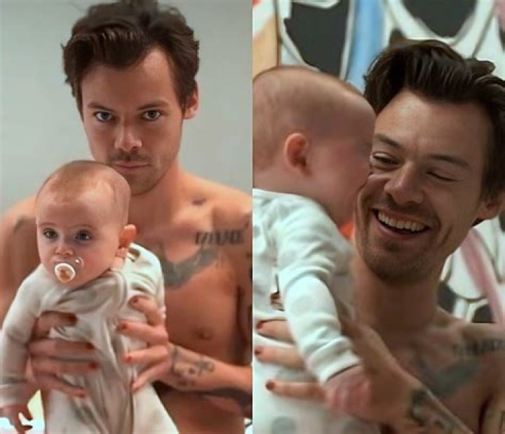 Harry Styles Sweetly Holds A Baby In ‘As It Was’ BTS Clip – Hollywood Life