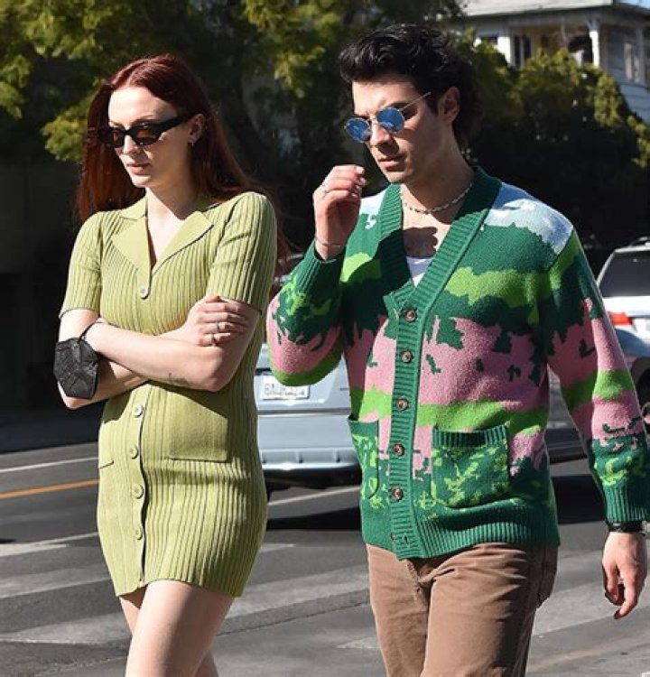 Joe Jonas & Sophie Turner Twin In Matching Green Outfits On Lunch Date In LA — Photos