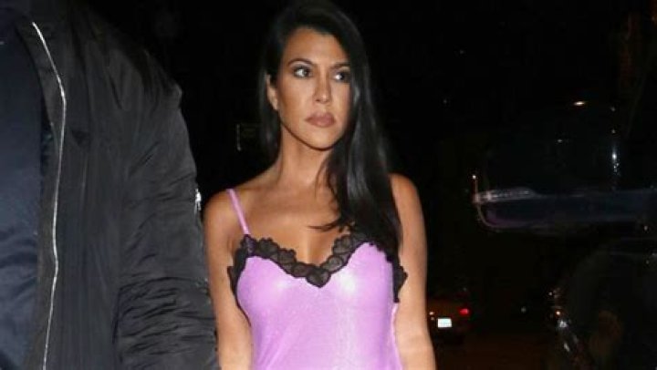 Kourtney Kardashian Rocks Red Lingerie & Shows Off Travis Barker’s Lip – Hollywood Life
