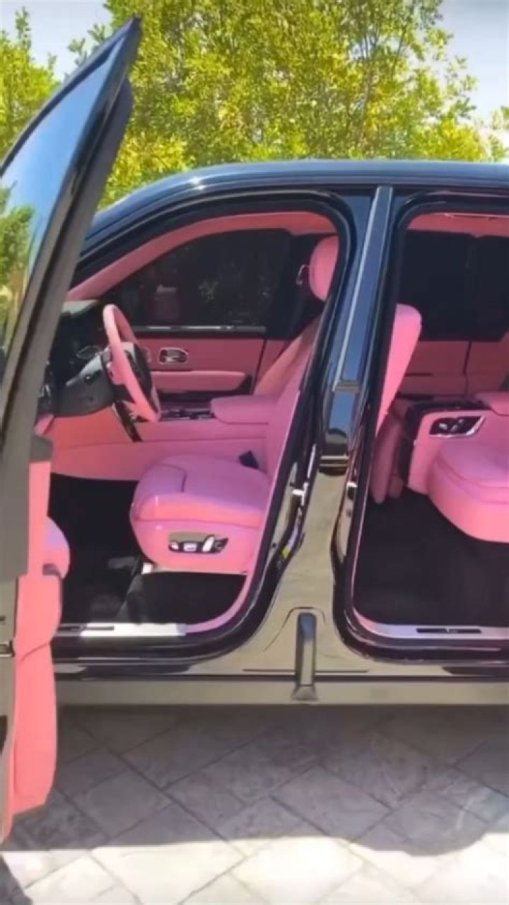 Kylie Jenner Perfectly Coordinates Her Outfit With Pink Interior Of $300K Custom Rolls Royce SUV