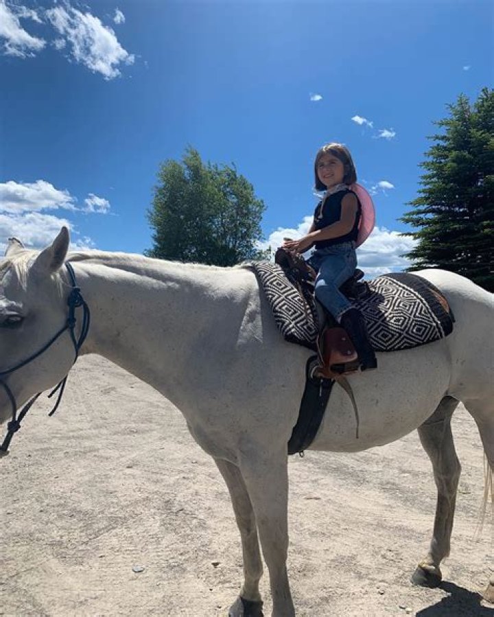 Penelope Disick, 7, is The Ultimate Cowgirl While Horseback Riding In Wyoming — Cute Pic