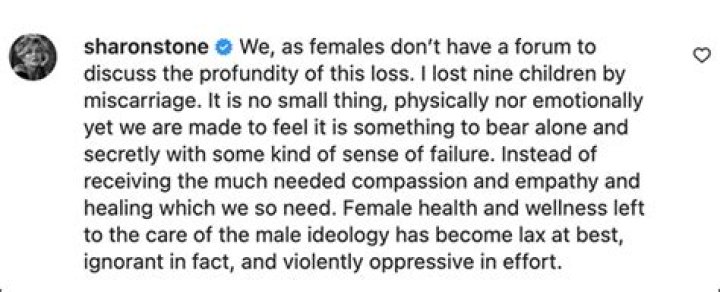 Sharon Stone Reveals She Had 9 Miscarriages As She Supports Peta Murgatroyd