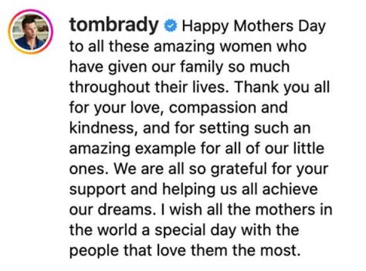Tom Brady Posts Mother’s Day Tribute To Ex Gisele Bundchen – Hollywood Life